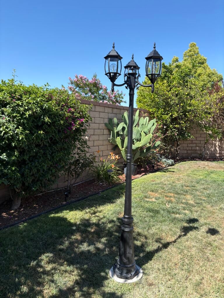 Outdoor Light Post Repair in Menifee — light post assembly
